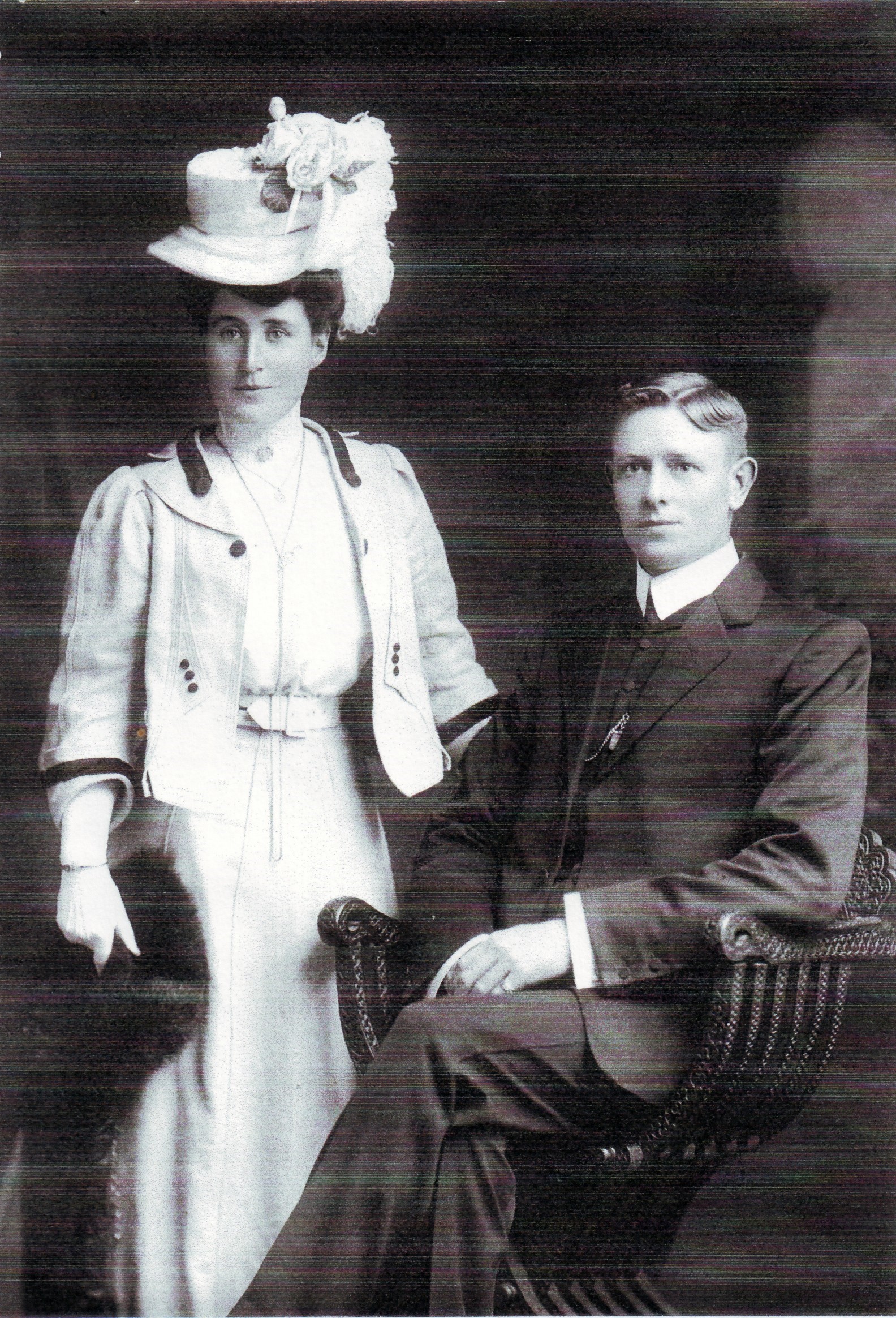 Photo of photos/Flora Adeline McLennan & William Knights on honeymoon 1907